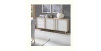 Buffet moyen modèle MALMO blanc. Meuble design type SCANDINAVE. Effet ultra tendance pour votre salon.