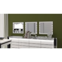 Buffet, bahut, enfilade LINA avec LED + 3 x miroirs.