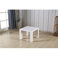 Table basse KRETA carrée 60x60 cm en MDF coloris blanc