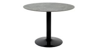 Table ronde avec pied central JOSUA. Magnifique design pour votre cuisine ou votre salle à manger.