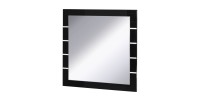 Lot de 3 miroirs LINA noir et  blanc brillant