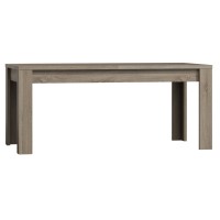 Table extensible pour salle à manger FARRA. Dimensions 180cm avec rallonge 40cm. Coloris Oak canyon, chêne clair