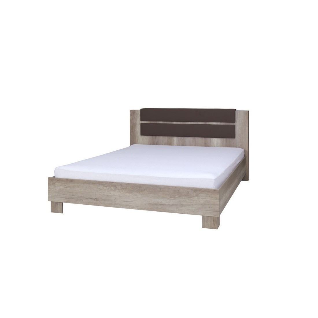 Lit adulte design ROMI 180x200 cm coloris dab canyon. Ideal pour votre chambre à coucher