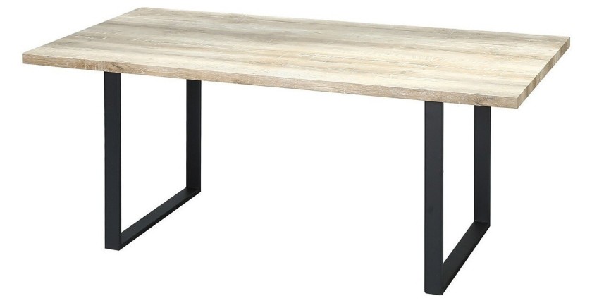 Table à manger design rectangulaire HELEN coloris chêne vieilli