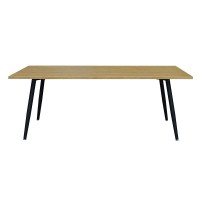 Table 160 x 90 Collection SILVA pieds métal et plateau effet bois. Table design.
