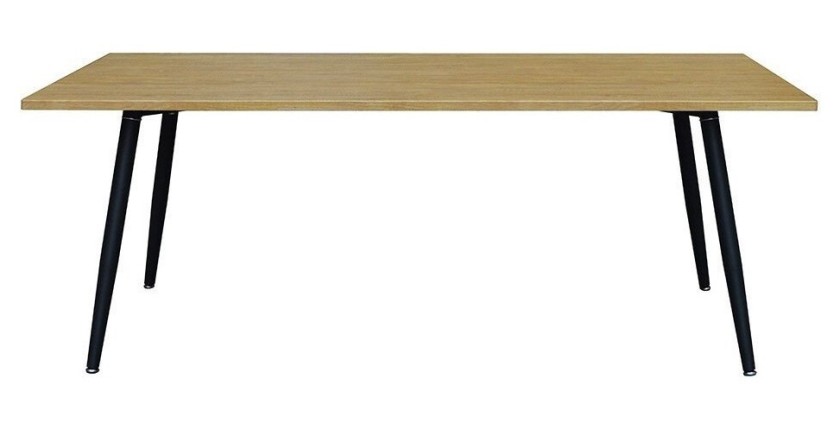 Table 200 x 100 Collection SILVA pieds métal et plateau effet bois. Table design.