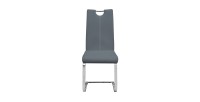 Chaises x2 design SOFI coloris gris pour votre salle à manger - Lot de 2