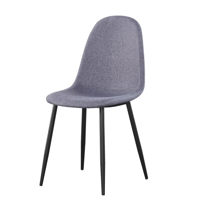 Chaise design BOYLD coloris Gris, pieds couleur noir pour votre salle à manger.