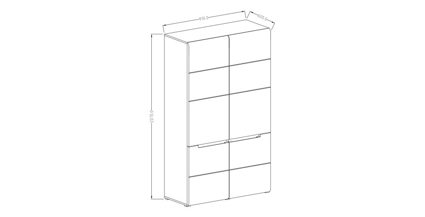 Armoire de rangement  collection LUCIA. Meuble design idéal pour votre salle à manger.