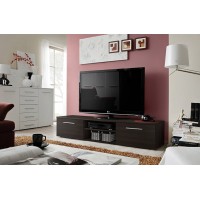 Meuble TV design collection BONOO 180 cm. Coloris wenge.