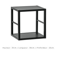 Ensemble meubles de salon style industriel SWITCH M2. Coloris noir.
