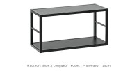 Ensemble meubles de salon style industriel SWITCH M3. Coloris gris.