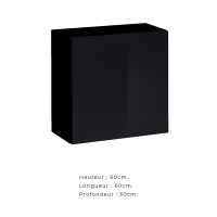 Ensemble meubles de salon style industriel SWITCH M4. Coloris noir.