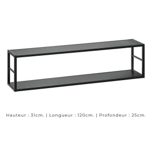 Ensemble meubles de salon style industriel SWITCH M4. Coloris gris.