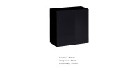 Ensemble meubles de salon style industriel SWITCH M6. Coloris noir.