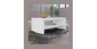 Table basse 110x60 collection RIO. Meuble design coloris blanc.