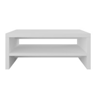 Table basse 110x60 collection RIO. Meuble design coloris blanc.