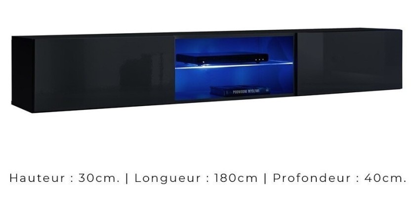 Ensemble meubles de salon SWITCH XXI design, coloris noir et gris.