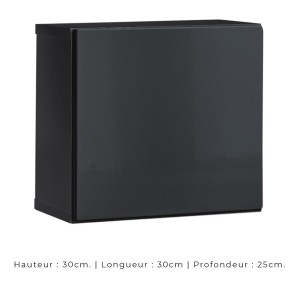 Ensemble meubles de salon SWITCH XXI design, coloris noir et gris.