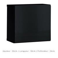 Ensemble meubles de salon SWITCH XXIV design, coloris noir brillant.