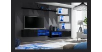Ensemble meubles de salon SWITCH XXIV design, coloris noir et blanc.