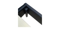 Structure de lit simple 140x200 collection GUAM. Coloris noir.