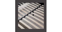 Lit collection SIENNE - Couleur grise - 180x200cm - Sommier inclus