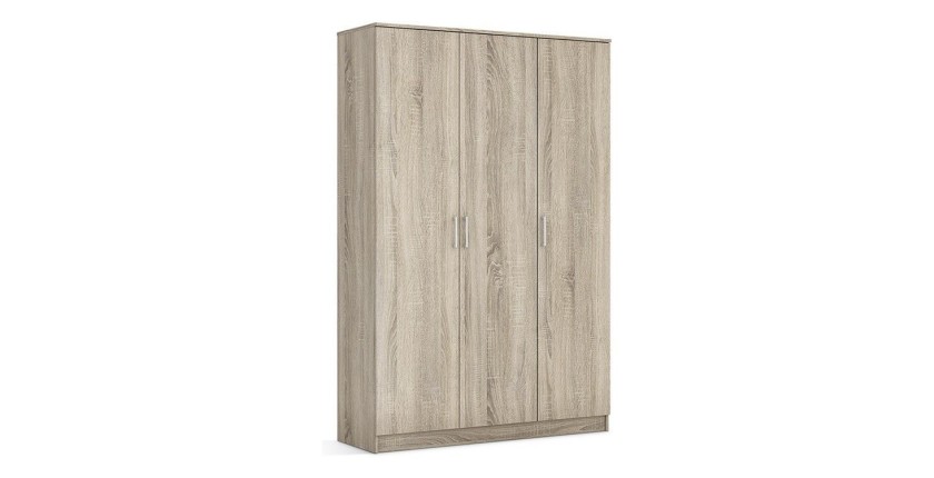 Garde Robe REY, armoire 3 portes idéal pour votre entrée, votre buanderie ou votre sdb