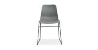 Chaise en polypropylène MARIE de salle à manger bar café, couleur : gris