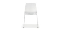 Chaise en polypropylène MARIE de salle à manger bar café, couleur : blanc