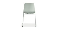 Chaise en polypropylène MARIE de salle à manger bar café, couleur : gris vert