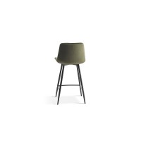 Chaise de comptoir 'Jute' Velours Vert, dimensions : H95 x L46 x P36 cm