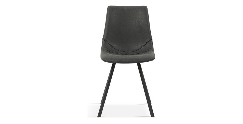 Chaise 'OSLO' PU Noir, dimensions : H84 x L44 x P57 cm