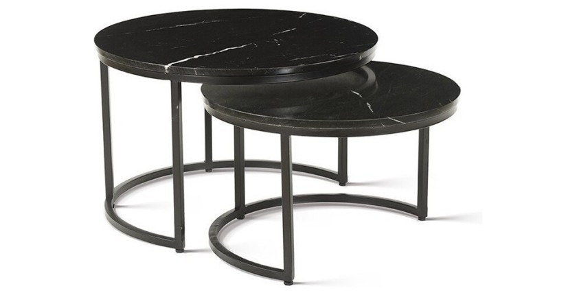 Table basse collection NAZARI. Meuble type CONTEMPORAIN. Marbre noir.