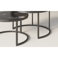 Table basse collection NAZARI. Meuble type CONTEMPORAIN. Marbre noir.