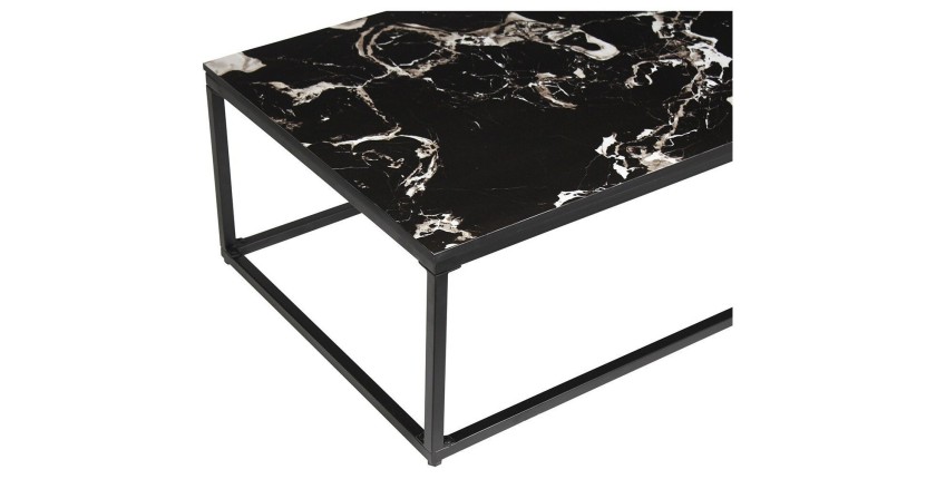 Table basse collection LIVORNI. Meuble type CONTEMPORAIN. Marbre noir.