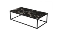 Table basse collection LIVORNI. Meuble type CONTEMPORAIN. Marbre noir.