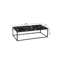 Table basse collection LIVORNI. Meuble type CONTEMPORAIN. Marbre noir.