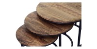 Table basse collection ARNOLD marron-bois.