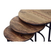 Table basse collection ARNOLD marron-bois.