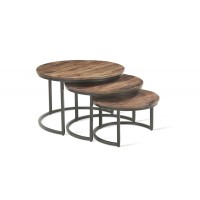 Table basse collection ARNOLD marron-bois.