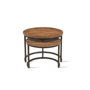 Table basse collection GOJI marron-bois.