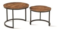 Table basse collection GOJI marron-bois.