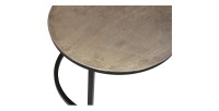 Table basse collection IMARA argent vieilli.