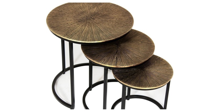 Table basse collection ALICE soleil or.