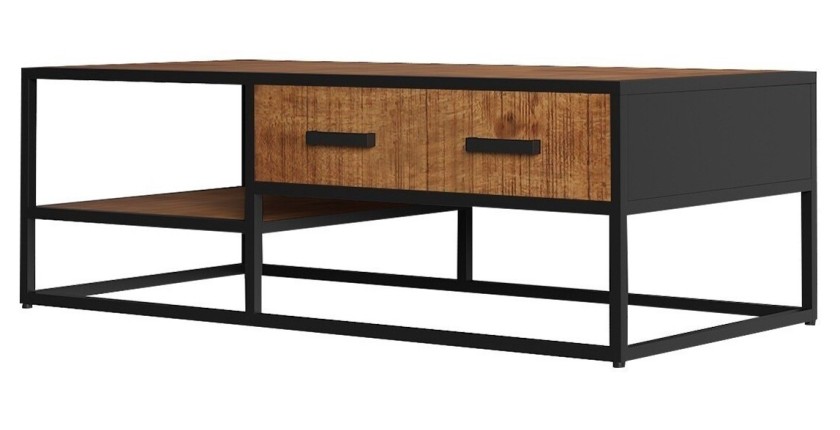 Table basse collection MADEIRO marron-bois.