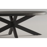 Table basse ovale collection MADEIRO noir.