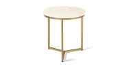 Table d'appoint JOURNA marbre blanc