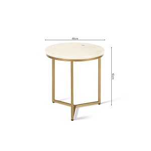 Table d'appoint JOURNA marbre blanc