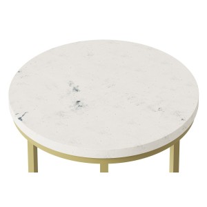 Table d'appoint JOURNA marbre blanc